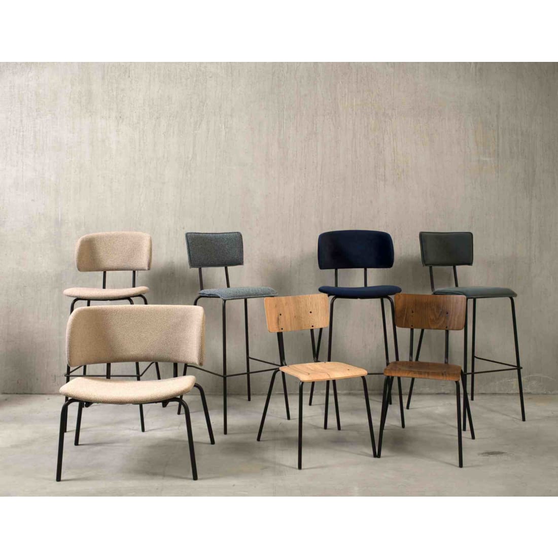 Werkliving Barkruk Hoog Bo Society - Boucle Shitake