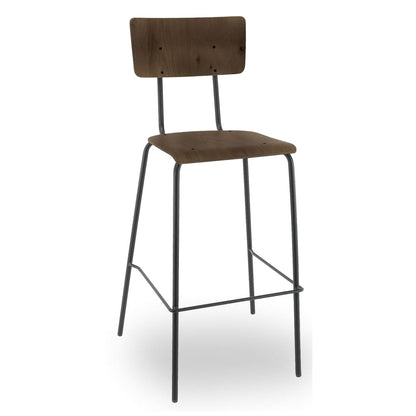 Werk- en woonkruk, hoog, vintage hout