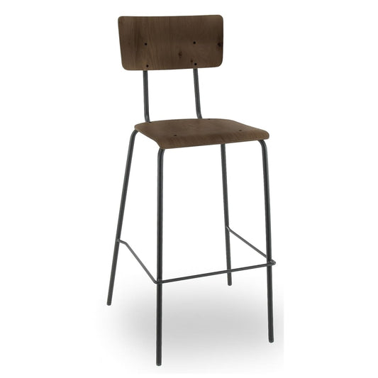 Werk- en woonkruk, hoog, vintage hout
