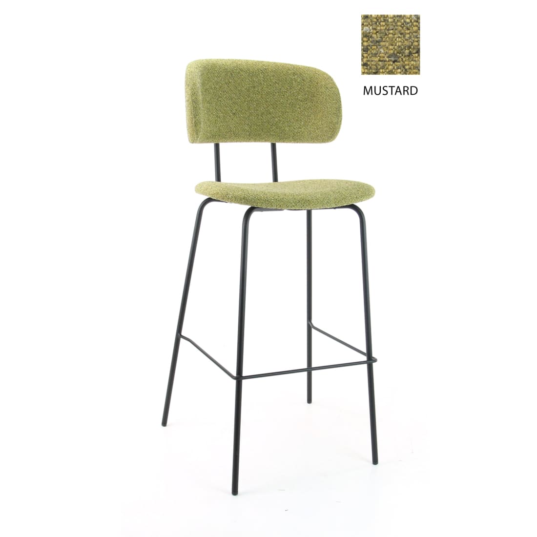 Werk- en woonkruk Hoog Society Bo - Boucle Mosterd