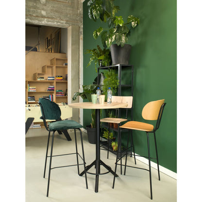Werk- en woonkruk Hoog Society Bo - Boucle Petrol