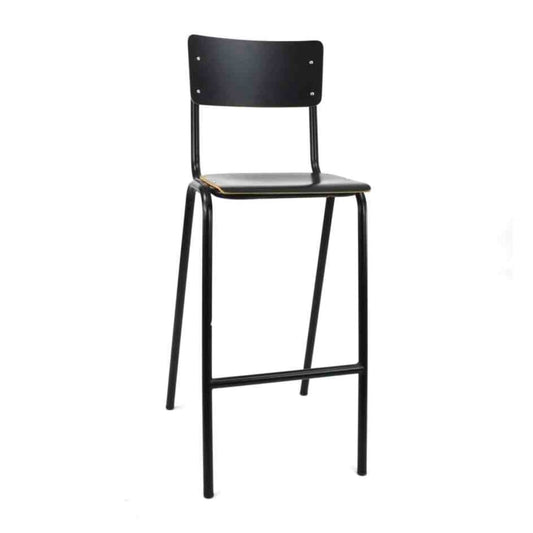 Werk-leven School Barkruk - Houten Design Zwart