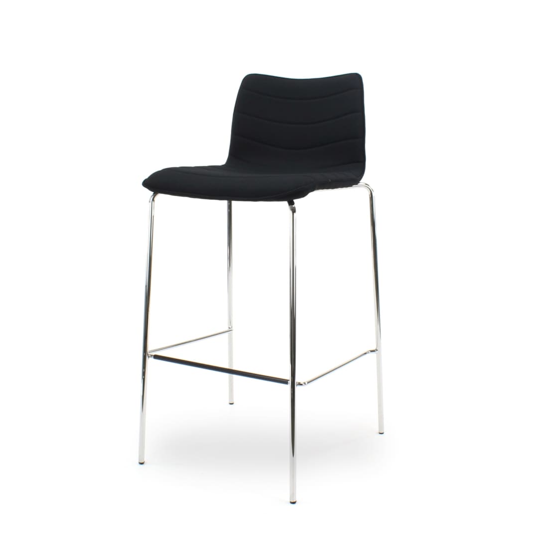 Werkwoon Verona Barkruk - Zwart Mirage - Chroom onderstel